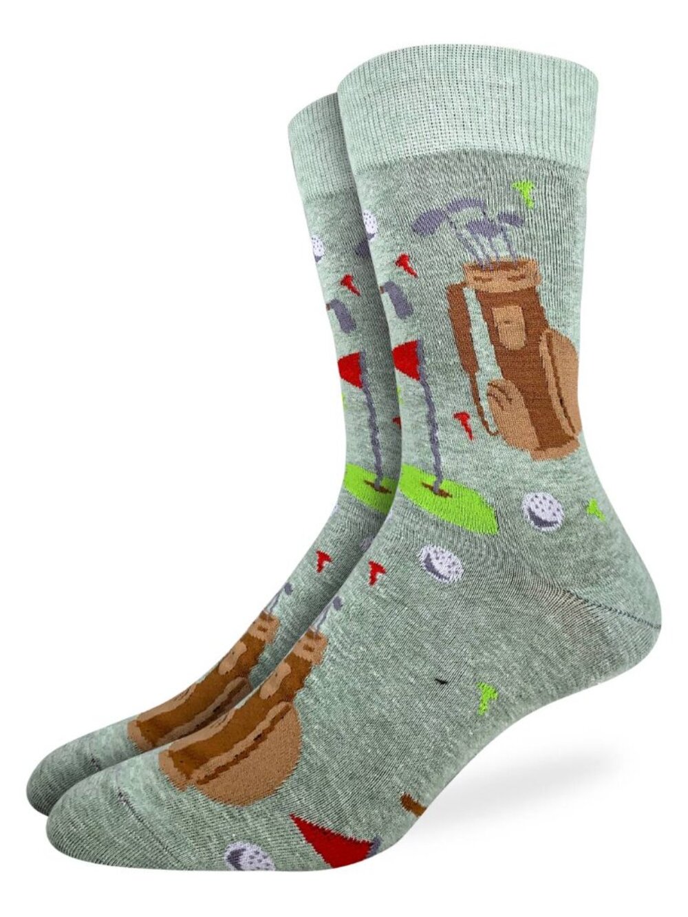 Men's Good Luck Sock Crew Socks | Golfing Green Socks | NWT